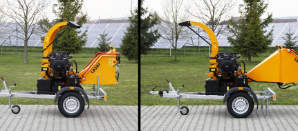 Astilladora de gasolina con chasis con freno  LS 100/27 CB